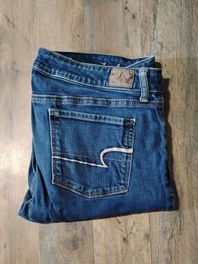 American Eagle Outfitters Skinny Dark Wash Jeans Women's Size: 14L